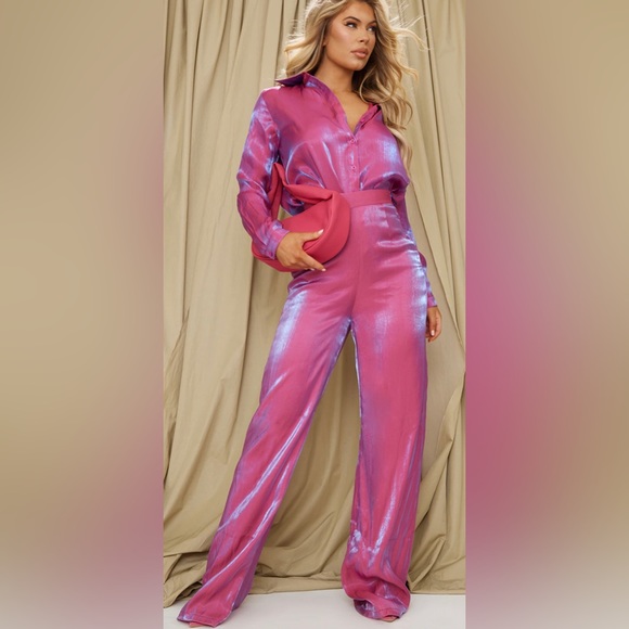 NWT Pretty Little Thing Wide leg Trousers - Picture 1 of 4